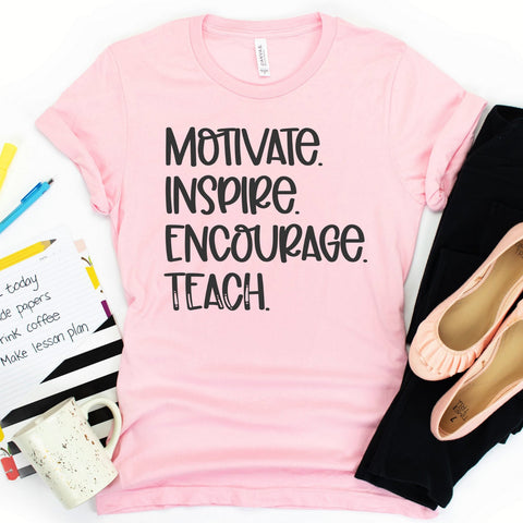 Motivate Inspire Encourage Teach SVG Cut File