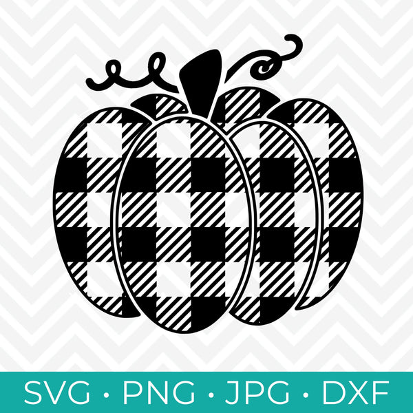 Buffalo Plaid Pumpkin SVG - Buffalo Check Pumpking Svg - Fall Svg - Pumpkin Svg - Pumpkin Clipart - SVG, Png, Pdf, DXF