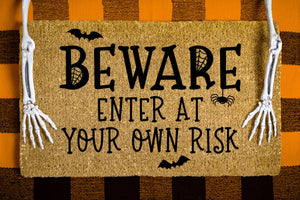 Beware Enter At Your Own Risk SVG Cut File