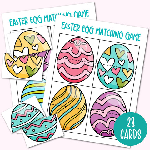Easter Egg Matching Game - Easter Egg Game - Easter Printable Game - Easter Game - Kids Easter Games - Easter Party - Easter Printable