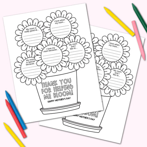 Mother's Day Coloring Activity - Mother's Day Gift - Mother's Day Questionnaire - Mother's Day Printable for Kids - Keepsake Gift For Mom